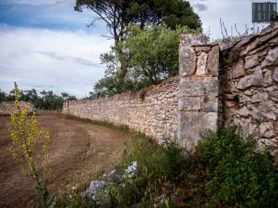 Sul lato destro avvistiamo una colonna a base quadrata, una delle due che un tempo reggevano la carrucola per il secchio del pozzo. L'accesso alla cisterna � sbarrato proprio da quei massi che costituivano la seconda colonna, andata distrutta